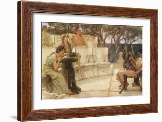 Sappho and Alcaeus, 1880-Sir Lawrence Alma-Tadema-Framed Giclee Print