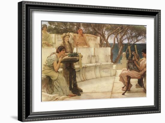 Sappho and Alcaeus, 1880-Sir Lawrence Alma-Tadema-Framed Giclee Print