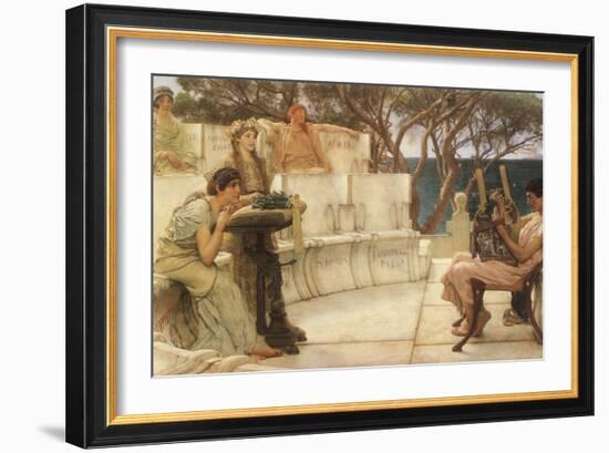 Sappho and Alcaeus, 1880-Sir Lawrence Alma-Tadema-Framed Giclee Print