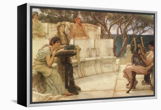 Sappho and Alcaeus, 1880-Sir Lawrence Alma-Tadema-Framed Premier Image Canvas