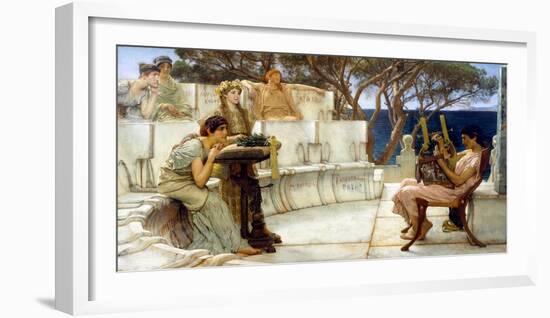 Sappho and Alcaeus by Sir Lawrence Alma-Tadema-Fine Art-Framed Photographic Print