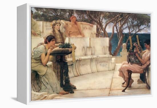 Sappho and Alcaeus-Sir Lawrence Alma-Tadema-Framed Stretched Canvas