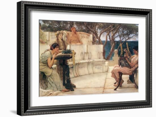 Sappho and Alcaeus-Sir Lawrence Alma-Tadema-Framed Art Print