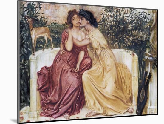 Sappho and Erinna in a Garden at Mytilene-Simeon Solomon-Mounted Giclee Print