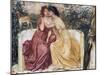 Sappho and Erinna in a Garden at Mytilene-Simeon Solomon-Mounted Giclee Print