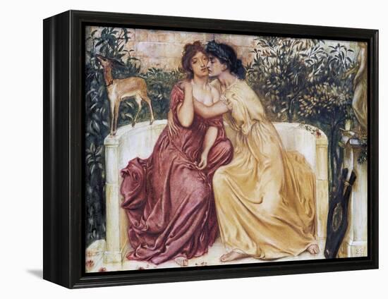 Sappho and Erinna in a Garden at Mytilene-Simeon Solomon-Framed Premier Image Canvas