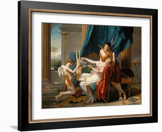 Sappho and Phaon, 1809-Jacques Louis David-Framed Giclee Print