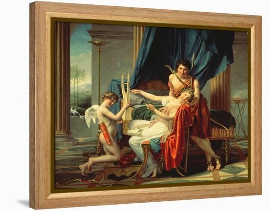 Sappho and Phaon, 1809-Jacques Louis David-Framed Premier Image Canvas