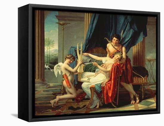 Sappho and Phaon, 1809-Jacques Louis David-Framed Premier Image Canvas