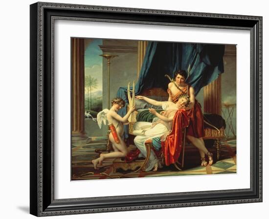 Sappho and Phaon, 1809-Jacques Louis David-Framed Giclee Print