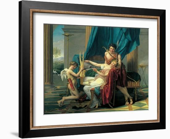 Sappho and Phaon-Jacques-Louis David-Framed Art Print