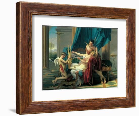 Sappho and Phaon-Jacques-Louis David-Framed Art Print
