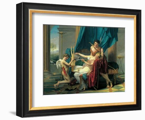 Sappho and Phaon-Jacques-Louis David-Framed Art Print