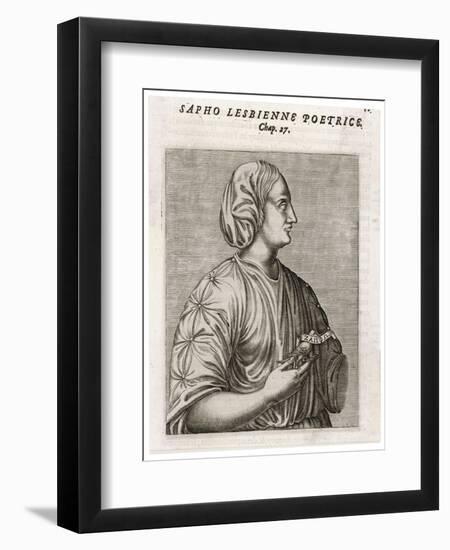 Sappho Greek Lyric Poet from Lesbos-Andre Thevet-Framed Art Print