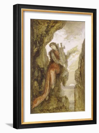 Sappho on the Cliff-Gustave Moreau-Framed Giclee Print