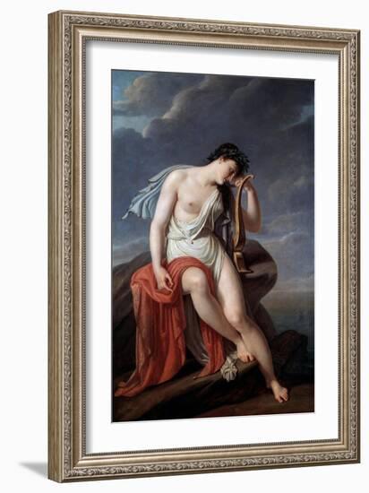 Sappho on the Lefkada's Cliff, Early 19th Century-Pierre Narcisse Guerin-Framed Giclee Print