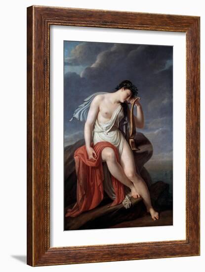 Sappho on the Lefkada's Cliff, Early 19th Century-Pierre Narcisse Guerin-Framed Giclee Print