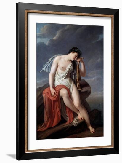 Sappho on the Lefkada's Cliff, Early 19th Century-Pierre Narcisse Guerin-Framed Giclee Print