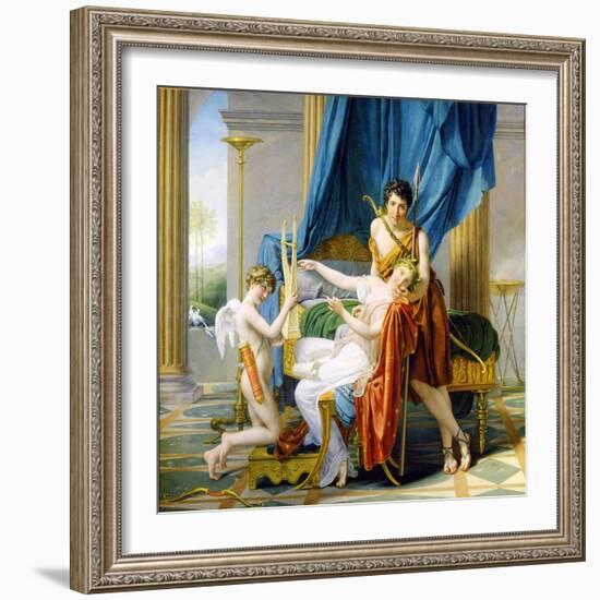 Sappho, Phaon and Cupid, 1809-Jacques-Louis David-Framed Giclee Print