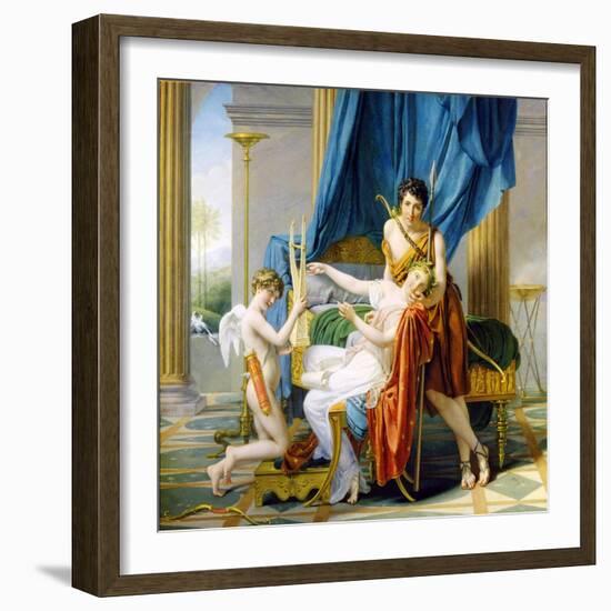 Sappho, Phaon and Cupid, 1809-Jacques-Louis David-Framed Giclee Print