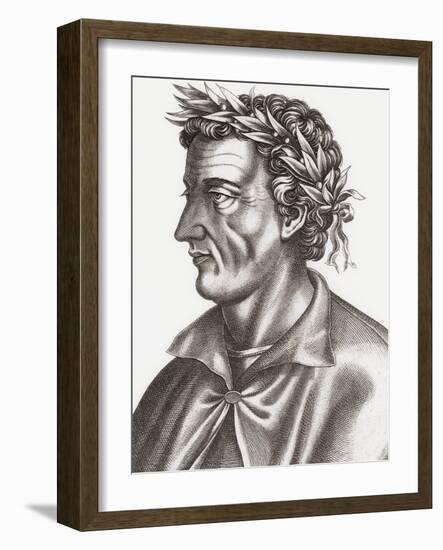 Sappho. Portrait, 16Th Century (Engraving)-Rene Boyvin-Framed Giclee Print