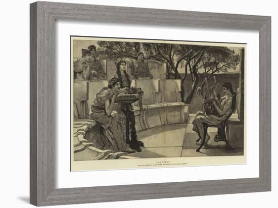 Sappho-Sir Lawrence Alma-Tadema-Framed Giclee Print