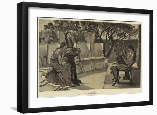 Sappho-Sir Lawrence Alma-Tadema-Framed Giclee Print