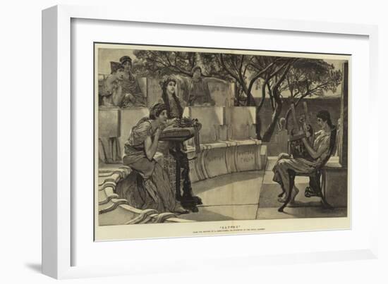 Sappho-Sir Lawrence Alma-Tadema-Framed Giclee Print