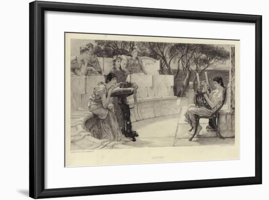 Sappho-Sir Lawrence Alma-Tadema-Framed Giclee Print