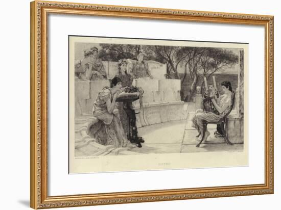 Sappho-Sir Lawrence Alma-Tadema-Framed Giclee Print