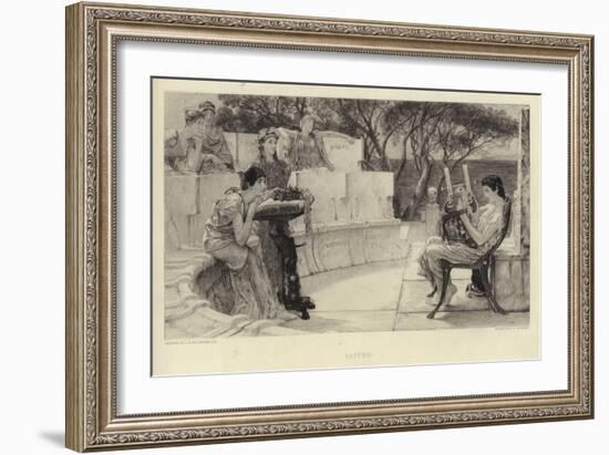 Sappho-Sir Lawrence Alma-Tadema-Framed Giclee Print