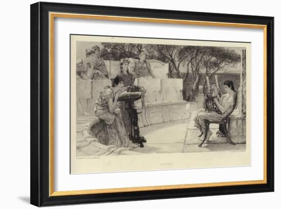 Sappho-Sir Lawrence Alma-Tadema-Framed Giclee Print