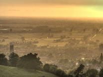 View of Glastonbury During Sunset from Glastonbury Tor, Somerset, England, United Kingdom, Europe-Sara Erith-Premier Image Canvas