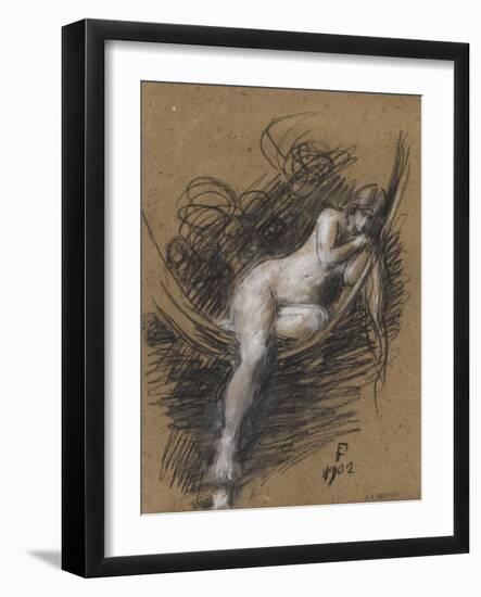 Sara, la Baigneuse-Jean Jacques Henner-Framed Giclee Print