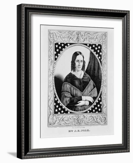 Sara Polk, 1846-N. and Ives, J.M. Currier-Framed Giclee Print