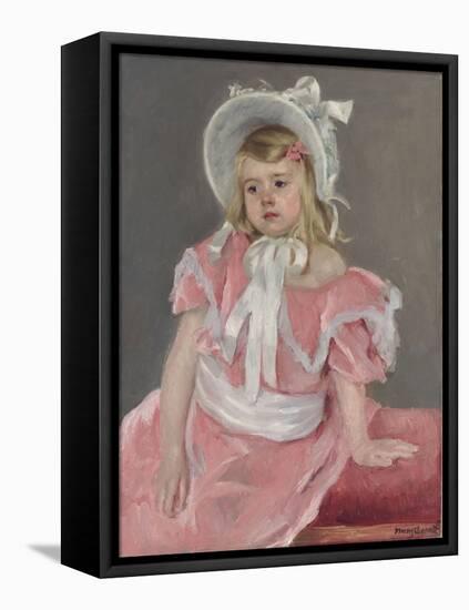 Sara Seated, Leaning on Her Left Hand-Mary Cassatt-Framed Premier Image Canvas