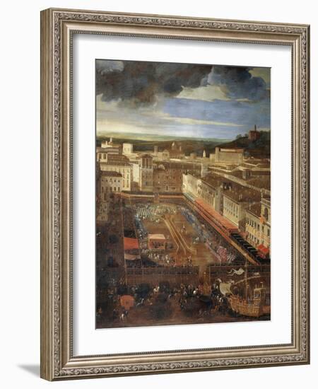 Saracen Joust in Piazza Navona, February 25, 1634-Andrea Sacchi-Framed Giclee Print