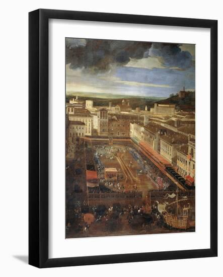 Saracen Joust in Piazza Navona, February 25, 1634-Andrea Sacchi-Framed Giclee Print