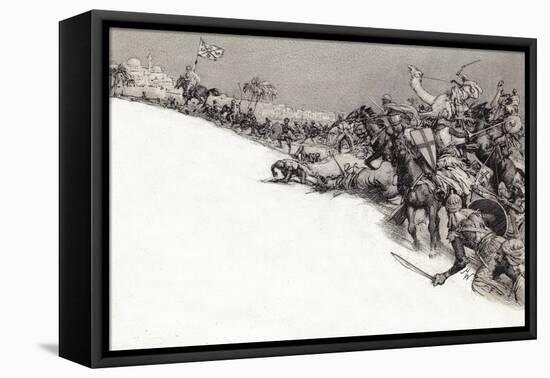 Saracens Attacking Jerusalem-John Millar Watt-Framed Premier Image Canvas