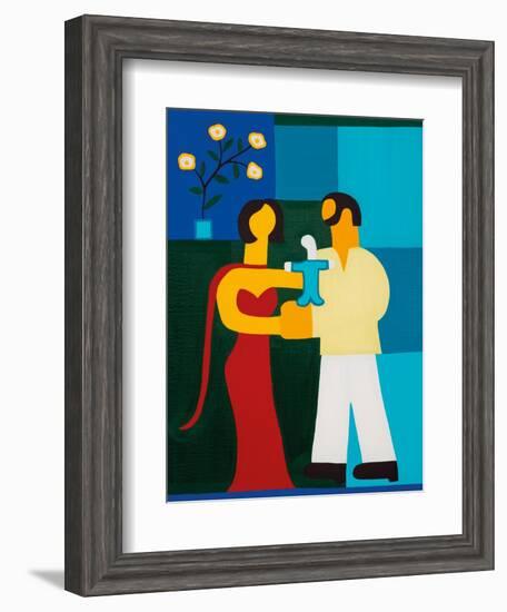 Sarah And Her Family-Cristina Rodriguez-Framed Giclee Print