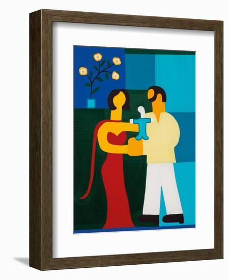 Sarah And Her Family-Cristina Rodriguez-Framed Giclee Print