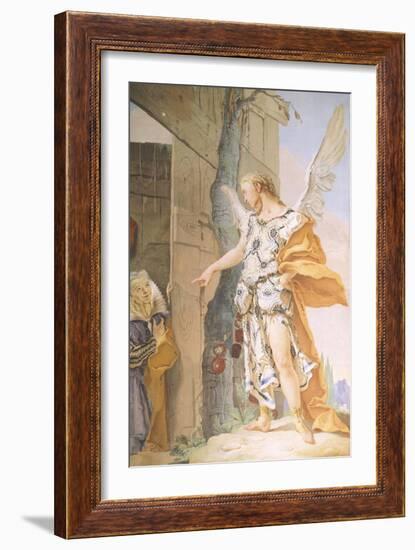 Sarah and the Angel, 1726-1739-Giovanni Battista Tiepolo-Framed Giclee Print