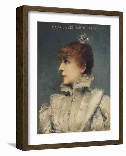 Sarah Bernhardt (1844-1923) 1875-Louise Abbema-Framed Giclee Print