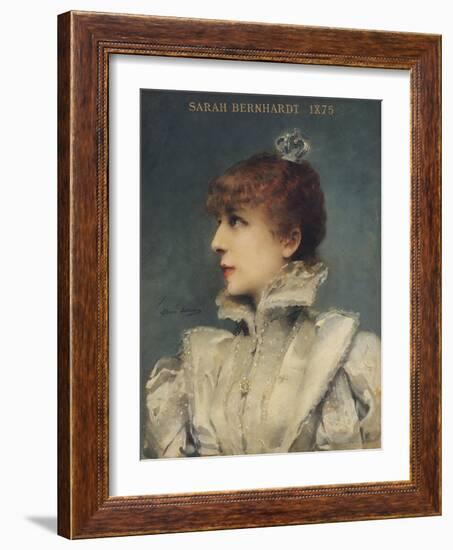 Sarah Bernhardt (1844-1923) 1875-Louise Abbema-Framed Giclee Print