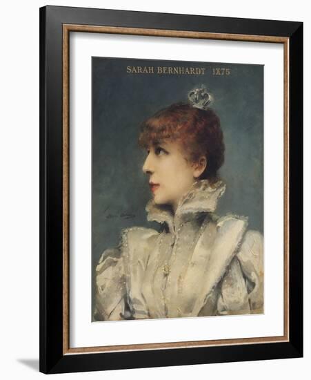 Sarah Bernhardt (1844-1923) 1875-Louise Abbema-Framed Giclee Print