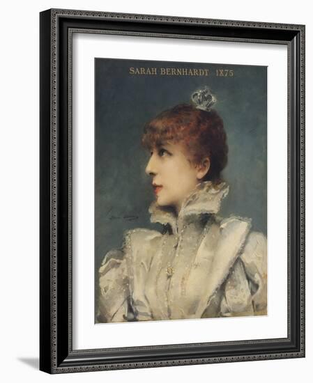 Sarah Bernhardt (1844-1923) 1875-Louise Abbema-Framed Giclee Print