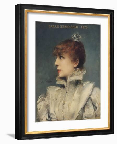 Sarah Bernhardt (1844-1923) 1875-Louise Abbema-Framed Giclee Print