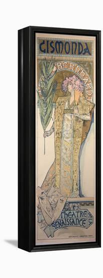 Sarah Bernhardt (1844-1923) as Gismonda at the Theatre De La Renaissance, 1894-Alphonse Mucha-Framed Premier Image Canvas