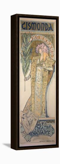 Sarah Bernhardt (1844-1923) as Gismonda at the Theatre De La Renaissance, 1894-Alphonse Mucha-Framed Premier Image Canvas