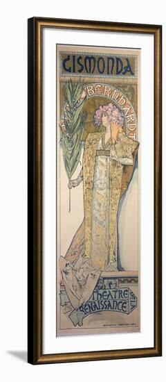 Sarah Bernhardt (1844-1923) as Gismonda at the Theatre De La Renaissance, 1894-Alphonse Mucha-Framed Giclee Print